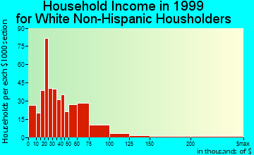 West Hattiesburg household income for White Non-Hispanic householders