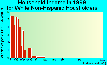 Bunker household income for White Non-Hispanic householders