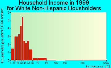 Forest City household income for White Non-Hispanic householders