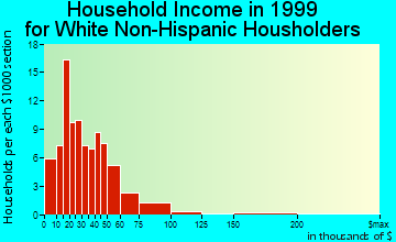Rogersville household income for White Non-Hispanic householders