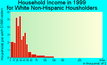 Washburn household income for White Non-Hispanic householders