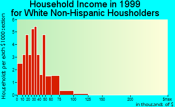 Clinton household income for White Non-Hispanic householders