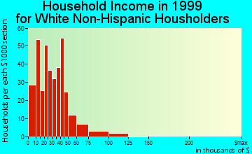Deer Lodge household income for White Non-Hispanic householders