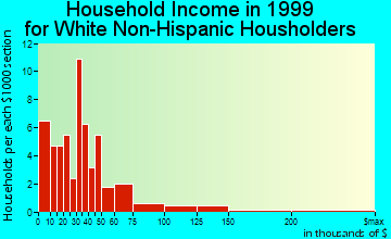 Holland household income for White Non-Hispanic householders