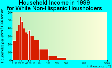 Blair household income for White Non-Hispanic householders