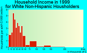 Eustis household income for White Non-Hispanic householders