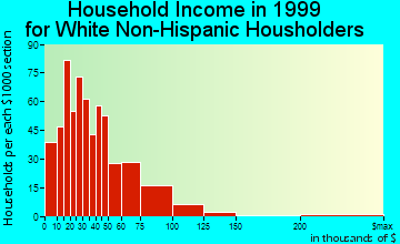 South Sioux City household income for White Non-Hispanic householders