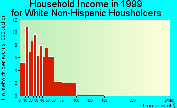 Audubon Park household income for White Non-Hispanic householders