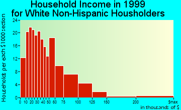 Flemington household income for White Non-Hispanic householders
