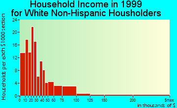 Evergreen household income for White Non-Hispanic householders