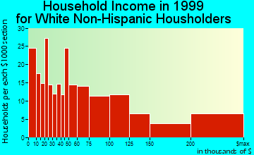 Princeton household income for White Non-Hispanic householders