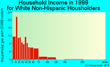 Adams household income for White Non-Hispanic householders