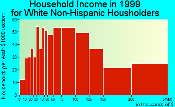 Dix Hills household income for White Non-Hispanic householders