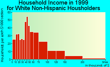 Farmingdale household income for White Non-Hispanic householders