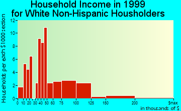 Gardiner household income for White Non-Hispanic householders