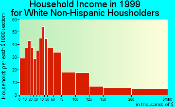 Great Neck Plaza household income for White Non-Hispanic householders