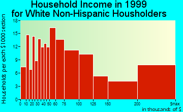 Irvington household income for White Non-Hispanic householders