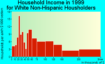 Lido Beach household income for White Non-Hispanic householders
