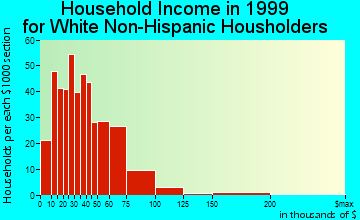 North Syracuse household income for White Non-Hispanic householders