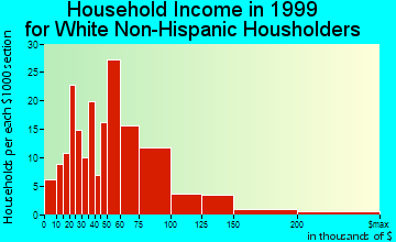 Orange Lake household income for White Non-Hispanic householders