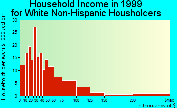 Rhinebeck household income for White Non-Hispanic householders