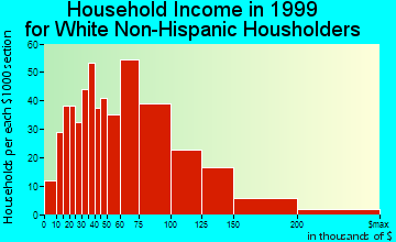 South Farmingdale household income for White Non-Hispanic householders