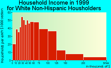 West Hempstead household income for White Non-Hispanic householders