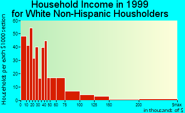 Erwin household income for White Non-Hispanic householders