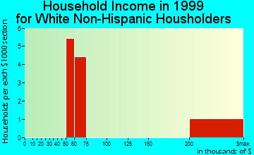 Belcourt household income for White Non-Hispanic householders