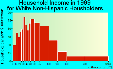 Bay Village household income for White Non-Hispanic householders