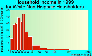 Hicksville household income for White Non-Hispanic householders