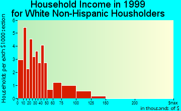 Orient household income for White Non-Hispanic householders
