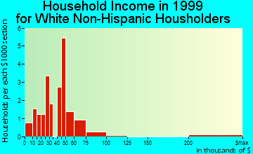 Woodstock household income for White Non-Hispanic householders