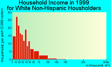 Dewey household income for White Non-Hispanic householders