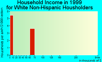 Langston household income for White Non-Hispanic householders