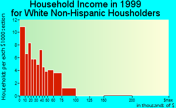 Gordo household income for White Non-Hispanic householders