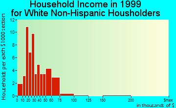 Canyon City household income for White Non-Hispanic householders