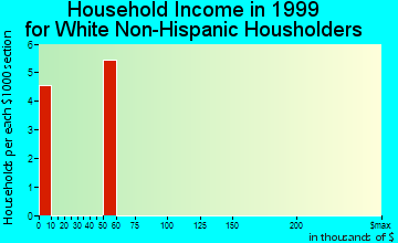 Del Rey household income for White Non-Hispanic householders