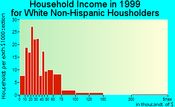 Lincoln Beach household income for White Non-Hispanic householders