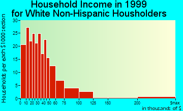 Greenville household income for White Non-Hispanic householders