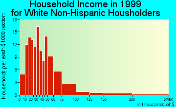 Ferndale household income for White Non-Hispanic householders
