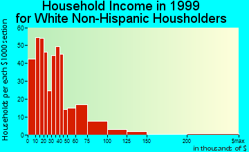 Clinton household income for White Non-Hispanic householders