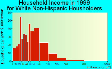 Lexington household income for White Non-Hispanic householders