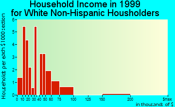 Snelling household income for White Non-Hispanic householders