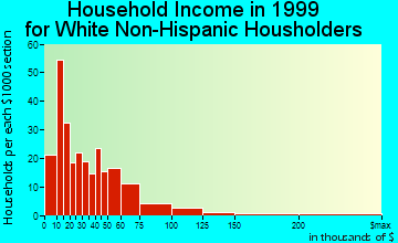 Huntingdon household income for White Non-Hispanic householders