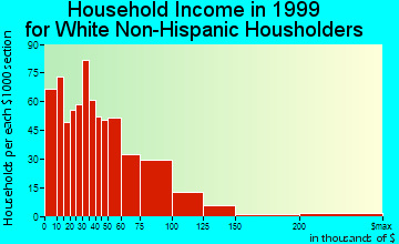 Brownsville household income for White Non-Hispanic householders