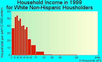 Childress household income for White Non-Hispanic householders