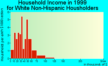 Holiday Lakes household income for White Non-Hispanic householders