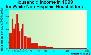 Surfside Beach household income for White Non-Hispanic householders