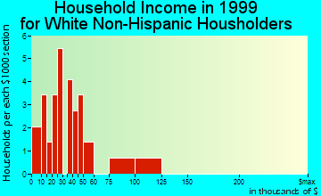 Westbrook household income for White Non-Hispanic householders